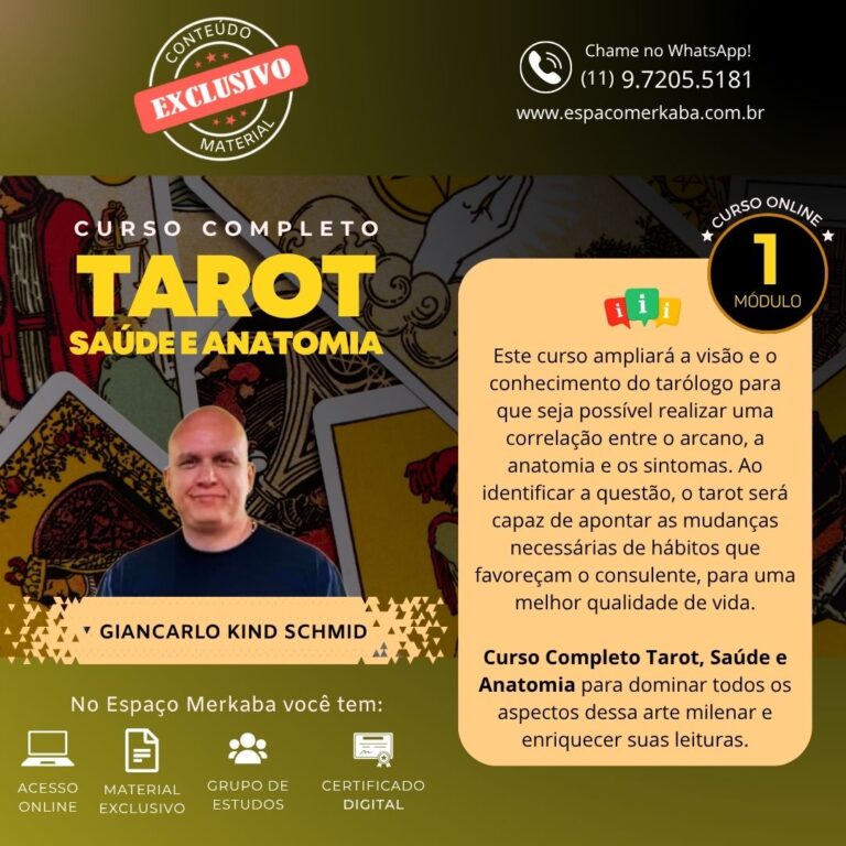 Curso Tarot, Saúde e Anatomia