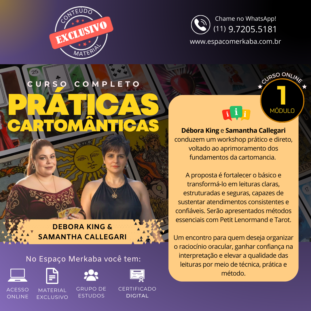 Workshop Práticas Cartomânticas com Lenormand e Tarot